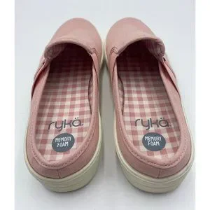 Ryka Shoes Ryka Valerie Closed Toe Slide Flats Pink Blush Slip